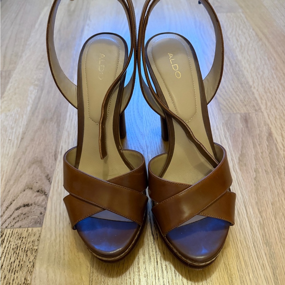 Aldo Women's Tan Strappy Heels